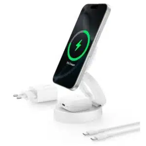 (Prime) Belkin 2-in-1 verstellbare Qi2-MagSafe-Ladestation (15W) inkl. 30 W-Netzteil (Weiß oder Schwarz) je 39,99€ statt 59,99€