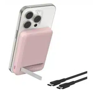 Belkin BoostCharge Pro kabellose Powerbank 5000mAh mit Qi2 - Rosa (15W) für 19,99€ statt 57,36€