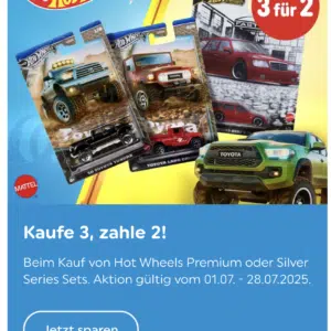 Smytoys Aktion: 3 für 2 Aktion Hot Wheels Premium und Silver Series