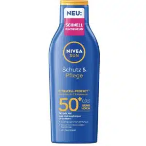 49% Ersparnis! 🤩 NIVEA SUN Schutz & Pflege Sonnenmilch LSF 50+ (200 ml) für 7,15€ (statt 9,25€)
