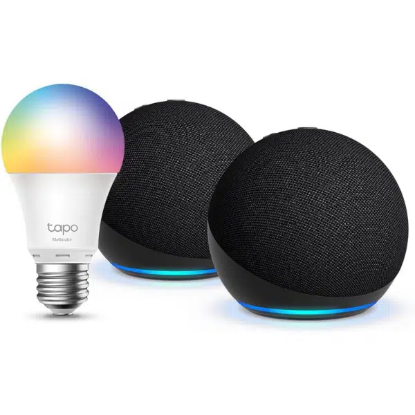 Thumbnail Echo Dot (Neueste Generation) | Anthrazit, 2er pack + Tapo L530 EA Smart Bulb (E27) für 69,98€ (statt 88€)