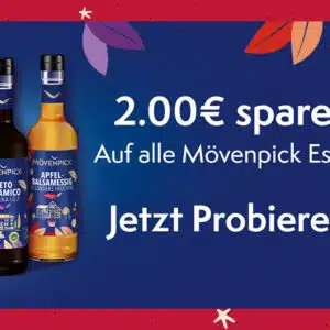Cashback auf Mövenpick Essige von 2,00 € (Scondoo)