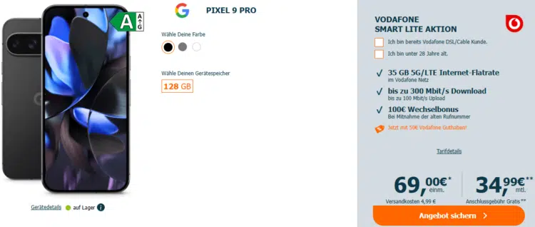 Google Pixel 9 Pro Handytarif