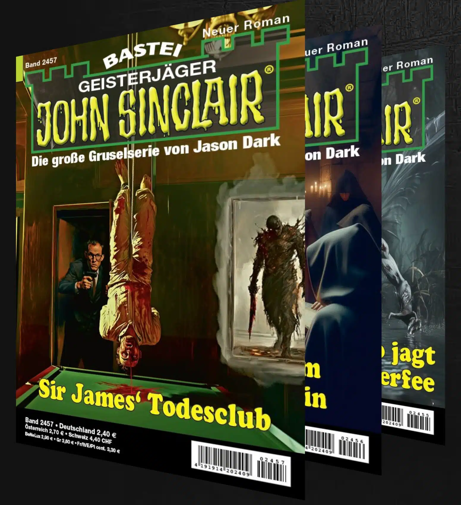 Drei Romancover von John Sinclair