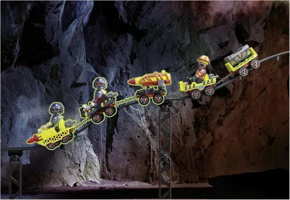 Playmobil Dino Rise Dino Mine Minenbahn mit Fahrzeugen & Fallen