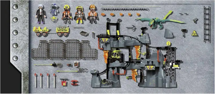 Playmobil Dino Rise Dino Mine Minenbahn mit Fahrzeugen & Fallen