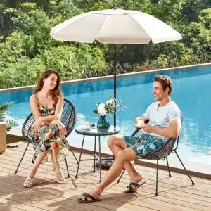 SONGMICS 3er-Set Balkonmöbel (Tisch + 2 Stühle) – jetzt deutlich reduziert für 68,99€ mit Code