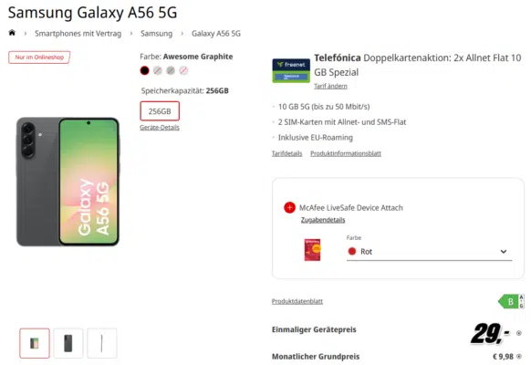 Samsung Galaxy A56 5G Handytarif