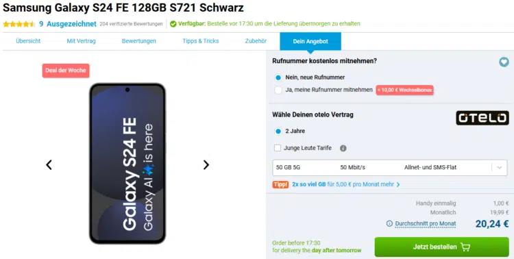 Samsung Galaxy S24 FE Handytarif