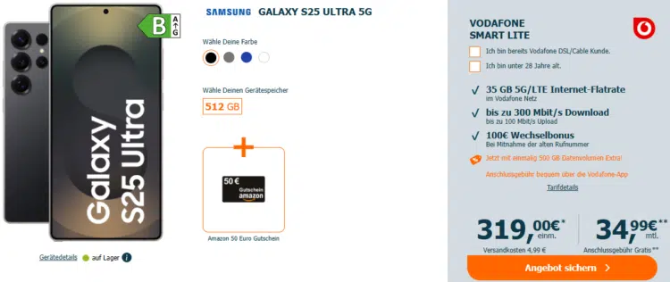 Samsung Galaxy S25 Ultra Handytarif