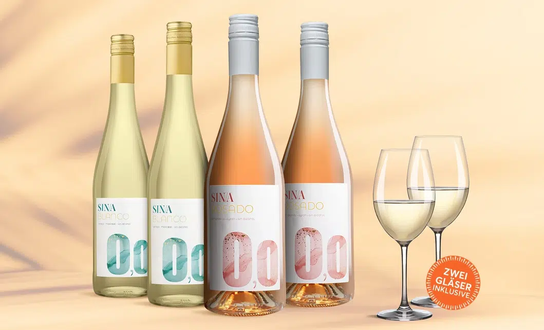 Thumbnail 2 Schott Zwiesel Gläser inklusive 🍇 Vinos Null Prozent Paket mit 4 Flaschen alkoholfreiem Wein (0,0%)