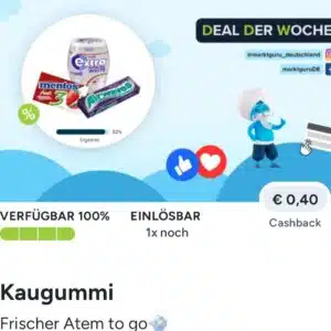 0,40€ Cashback auf Kagummi bei Marktguru