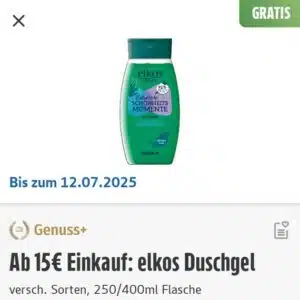elkos Duschgel ab 15 € MEW gratis mit der Edeka-App (Edeka Südbayern)