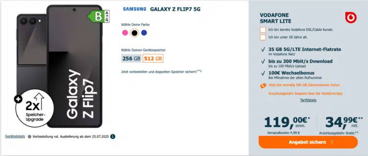 Galaxy Z Flip7 5G Handytarif