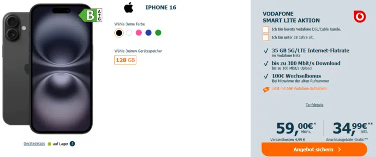 iPhone 16 Handytarif