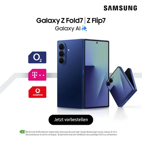 Thumbnail Samsung Galaxy Z Flip7, Z Flip7 FE &amp; Fold7 – Die besten Angebote zum Launch mit Speicherupgrade + bis zu 200 € &amp; 10% Gutschein!