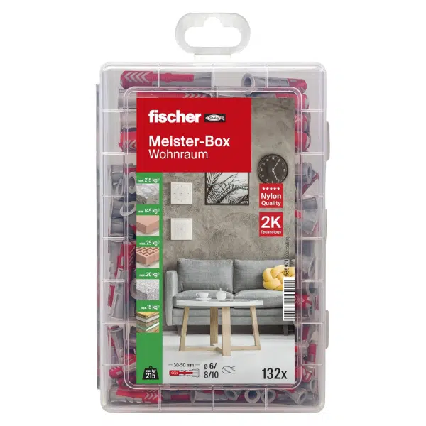 Thumbnail 132-tlg. Dübelset fischer Meister-Box Wohnraum für 10,70€ (statt 18€)