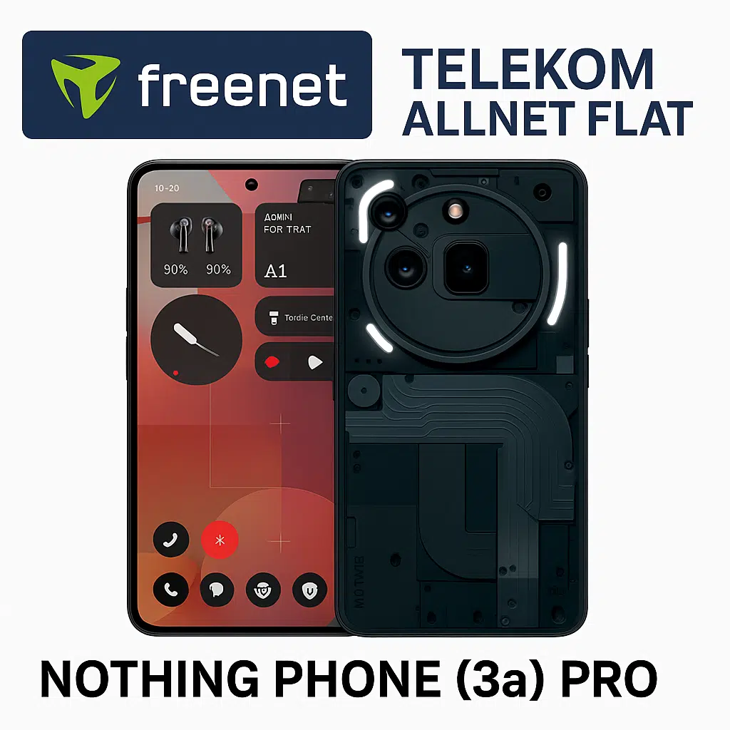 Thumbnail Nothing Phone (3a) Pro 256GB für 79€ + 40GB 5G/LTE Telekom Allnet für 19,99€/Monat + 150€ Wechselbonus (freenet Telekom Allnet Flat)