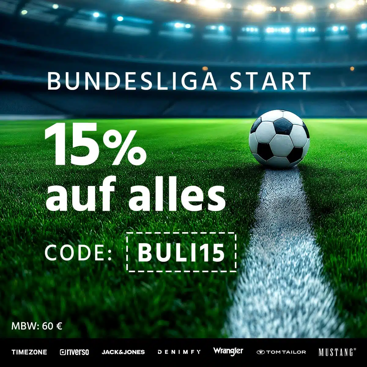Thumbnail ☀️ DENIMFY zum Bundesliga-Start: 15% Rabatt auf alles