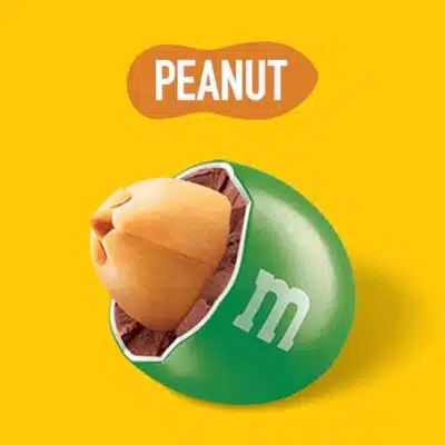 M&M's Peanut, Schokoladen Großpackung, 24 x 45g, Erdnussgeschmack Schokolinsen, Schokoladen Geschenk (1080g)