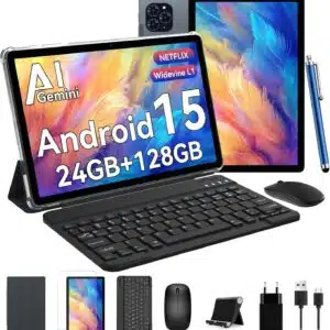 TABWEE Android 15 Tablet mit Tastatur und 12GB RAM
