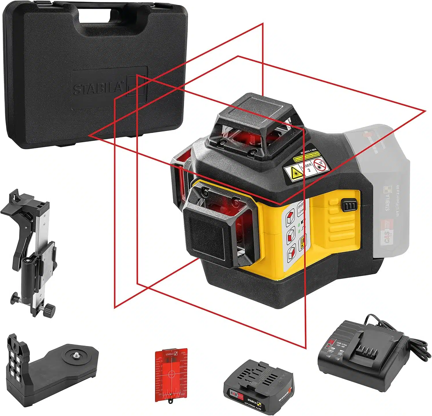 Thumbnail Stabila LAX 600 7-teiliges Set 12-V Kreuzlinienlaser für 250€ (statt 500€)