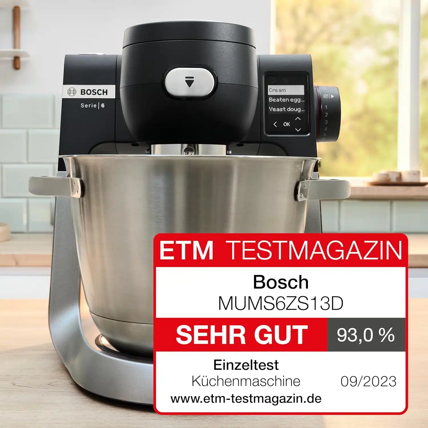 Thumbnail BOSCH MUMS6ZS13D Küchenmaschine mit Rührschüsselkapazität 5,5 l & 1600 Watt für 444€ (statt 545€)