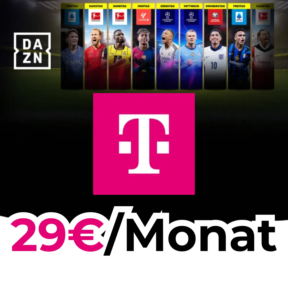 Thumbnail ⚽ Mega-Deal zum Bundesliga-Start: DAZN Unlimited bei MagentaTV für nur 29€/Monat statt 33€