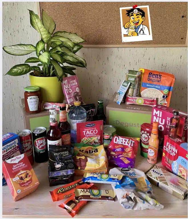 Viele Lebensmittel aus zwei Degusta Boxen
