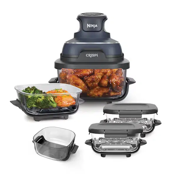 Thumbnail Die bessere Wahl: Ninja CRISPi Glas-Heißluftfritteuse ♨️ Meal Prep Flex Set mit 5 Glasbehältern