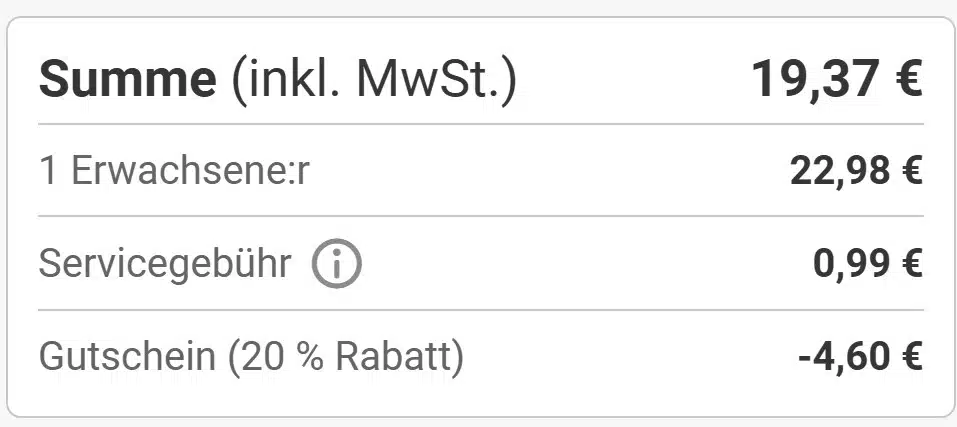 Abzug von Gutschein bei Flixbus