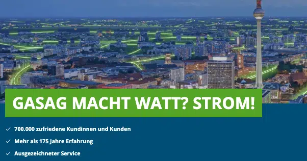 GASAG Bonus: 100€ für Strom oder Gas