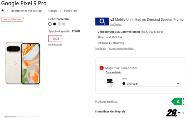 Google Pixel 9 Pro Handytarif