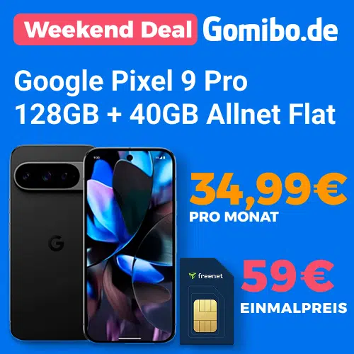Thumbnail Eff. GRATIS: Google Pixel 9 Pro (128GB) für 59€ + 40GB 5G/LTE Telekom Allnet für 34,99€/Monat + 150€ Wechselbonus + 0€ AP (freenet Telekom Allnet)