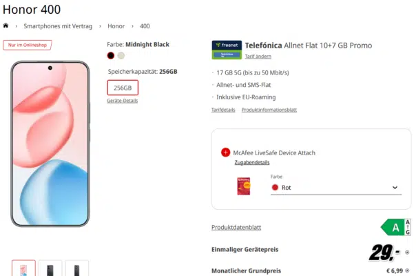 Honor 400 Handytarif