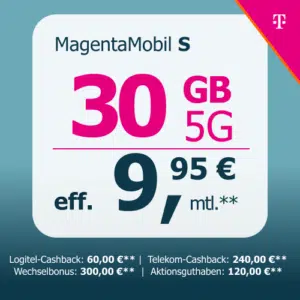 Thumbnail WTF: 720€ Bonus?! 🤯 Originale 30GB 5G Telekom Allnet-Flat für 9,95€/Monat (Telekom Magenta Mobil S)