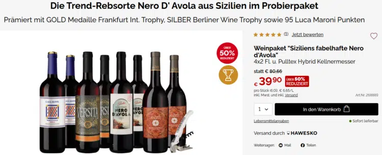 Nero D' Avola Probierpaket