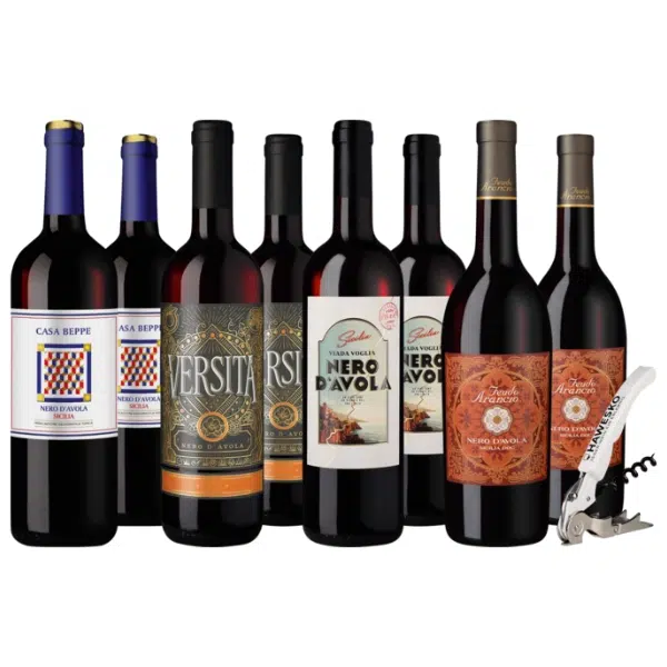 Thumbnail 🍷 Nero D' Avola Probierpaket: 8 Flaschen Rotwein + GRATIS Pulltex Hybrid Kellnermesser für 39,90€