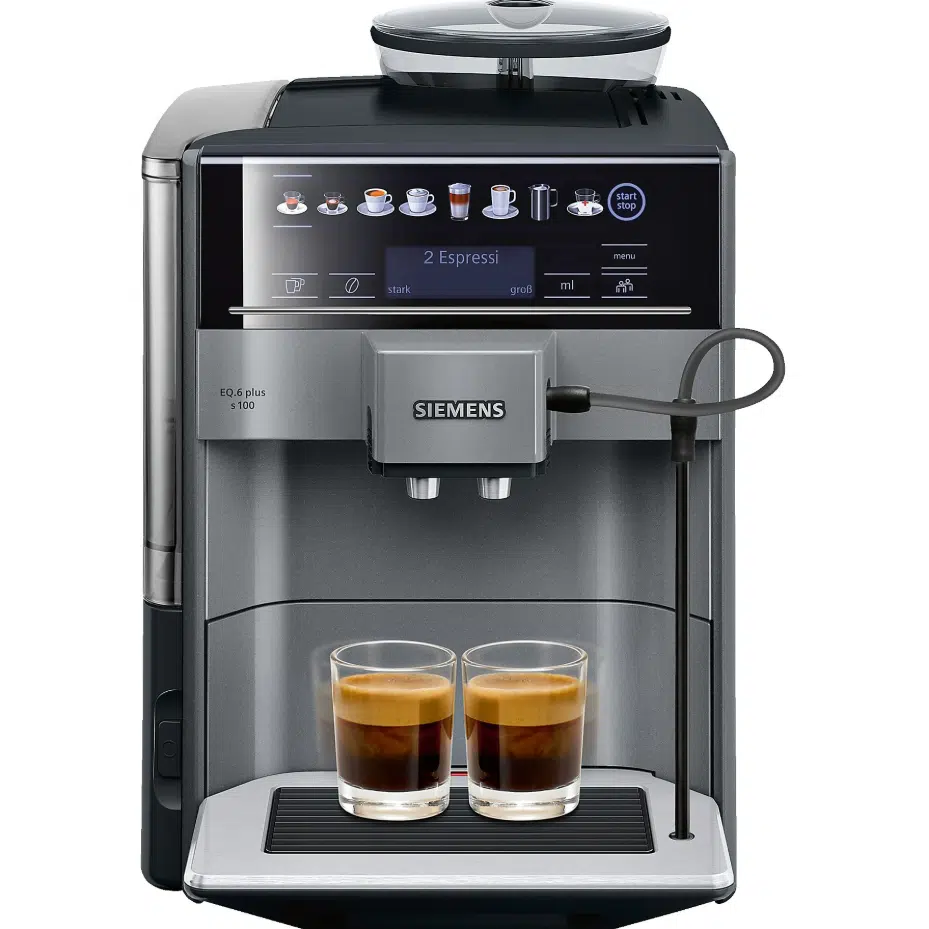 Thumbnail Siemens EQ.6 plus s100 Kaffeevollautomat mit Touchdisplay, 8 One-Touch-Programmen und Keramikmahlwerk für 579€ - Modell: TE651509DE