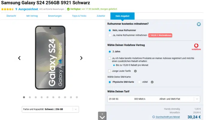 Samsung Galaxy S24 Vodafone Smart Entry