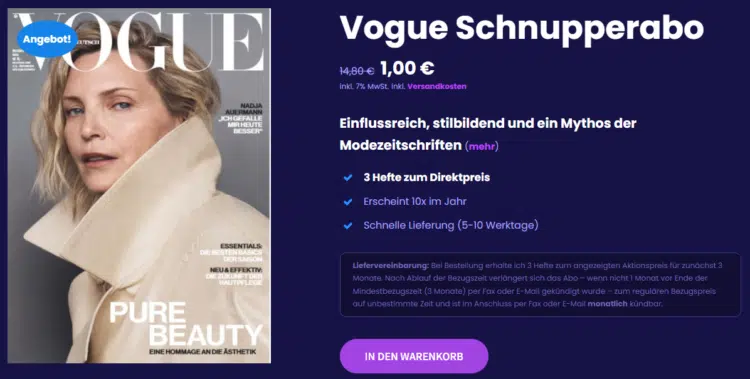 3 Ausgaben Vogue
