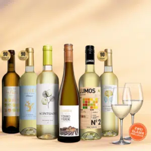 Thumbnail Vinos Blanco Paket mit 6 Flaschen Weißwein + 2 Gläser für 25,99€