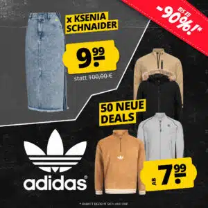 Thumbnail 😯 Neuheiten im adidas Sale bei SportSpar - z.B. adidas Originals x KSENIA SCHNAIDER Damen Jeans Rock für 9,99€ (statt 30€)