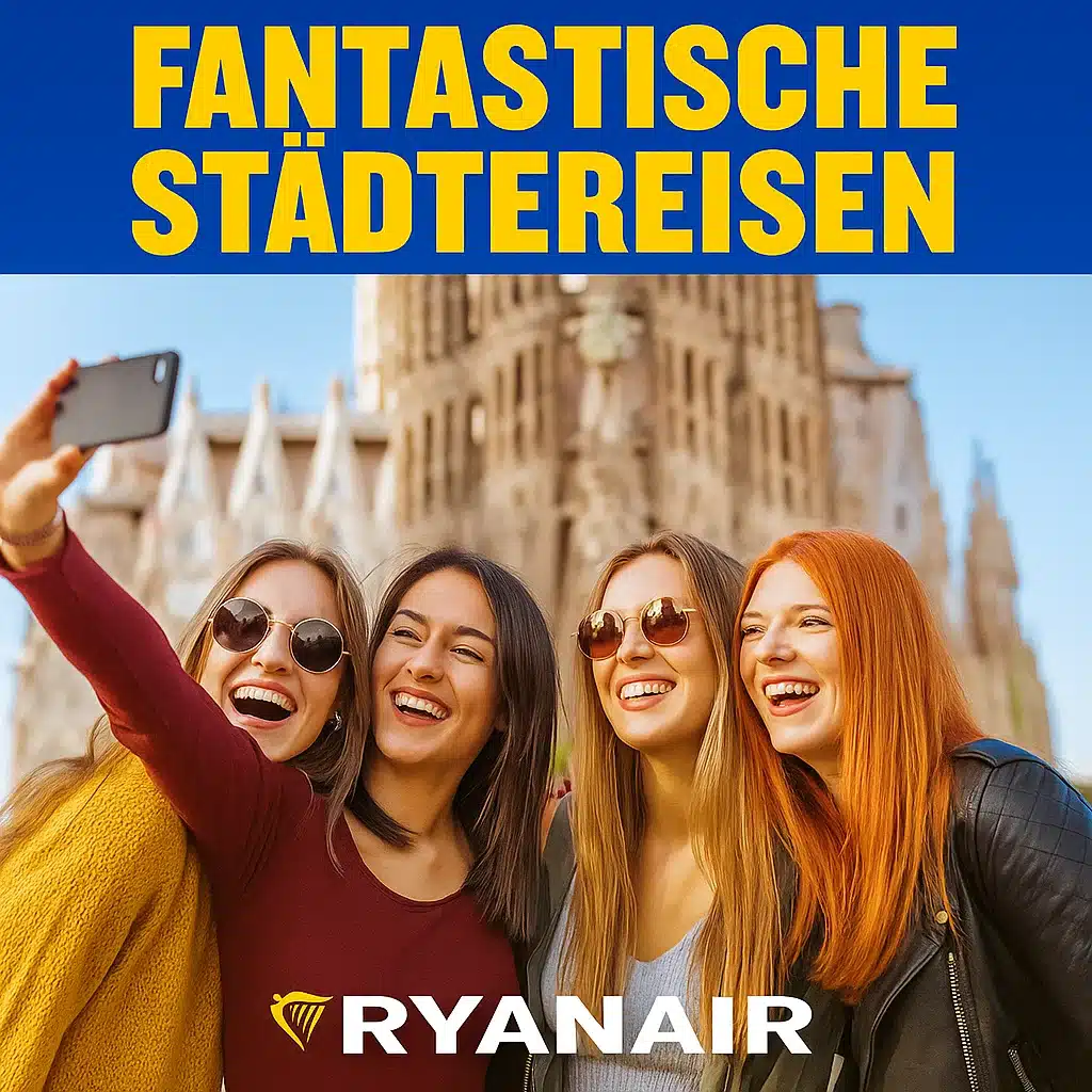 Thumbnail Nur für kurze Zeit: Ryanair-Flüge in europäische Städte ab 24,99€