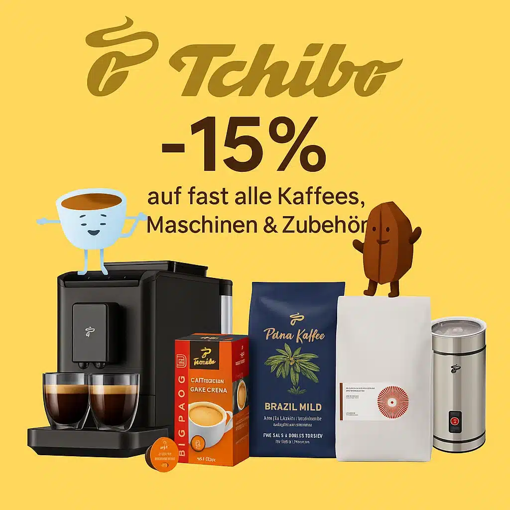 Thumbnail ☕️ Tchibo: 15 % Rabatt auf fast alle Kaffees, Maschinen und Zubehör