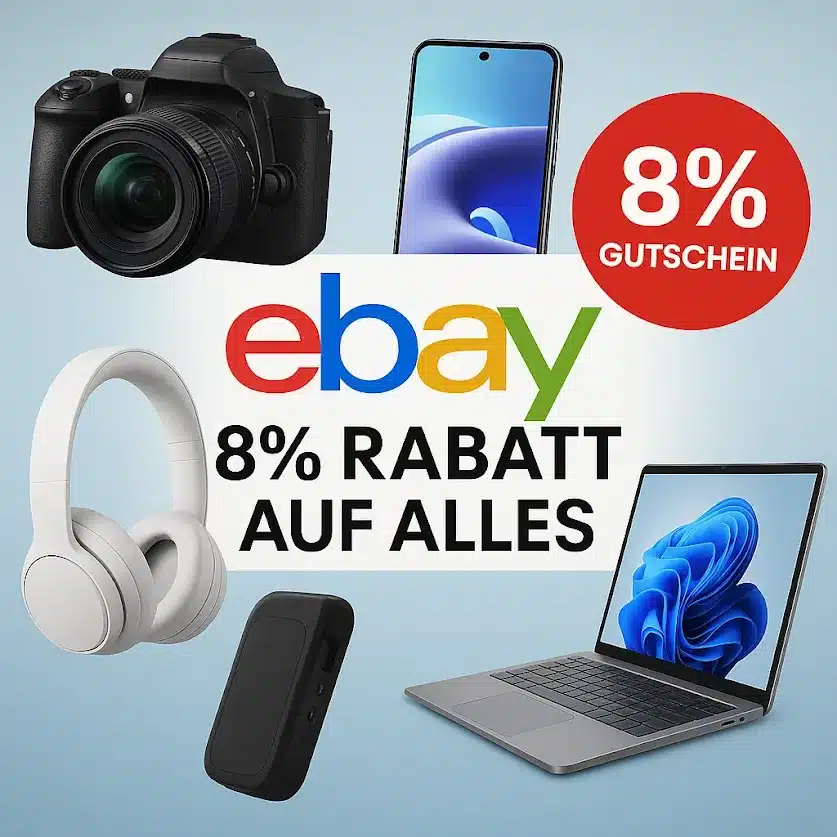 Thumbnail 🤓 eBay: 8% Rabatt auf alles