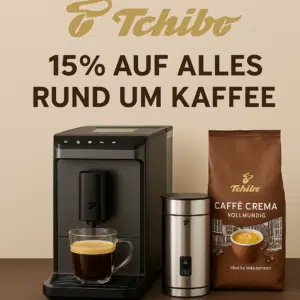 Thumbnail ☕️ Tchibo: 15 % Rabatt auf fast alle Kaffees, Maschinen und Zubehör