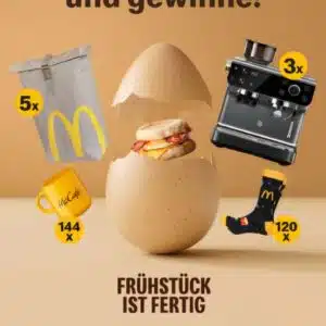 McDonald's Gewinnspiel: Knack das Frühstücksei