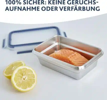 Emsa Clip & Close auslaufsichere Frischhaltedose aus Edelstahl 2L