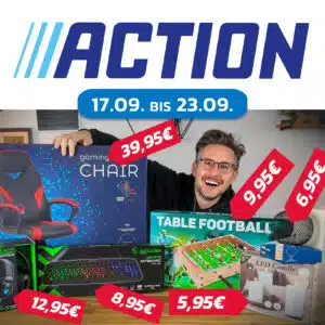 Thumbnail ACTION Neuheiten (17.09. bis 23.09.2025) im Härtetest: Gamingstuhl unter 40€, 10€ Mini-Kicker & starke LED-Deko